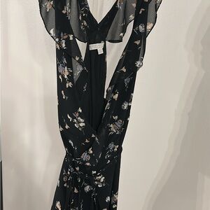 Black Floral Women's Dress